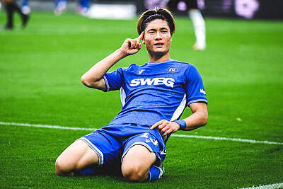 Fukuda beim Torjubel