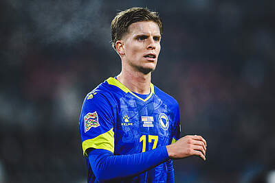 Burnic im Trikot Bosnien-Herzegowinas