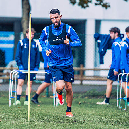 Comebacker Sebastian Weizel im Training