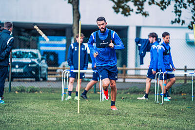 Comebacker Sebastian Weizel im Training