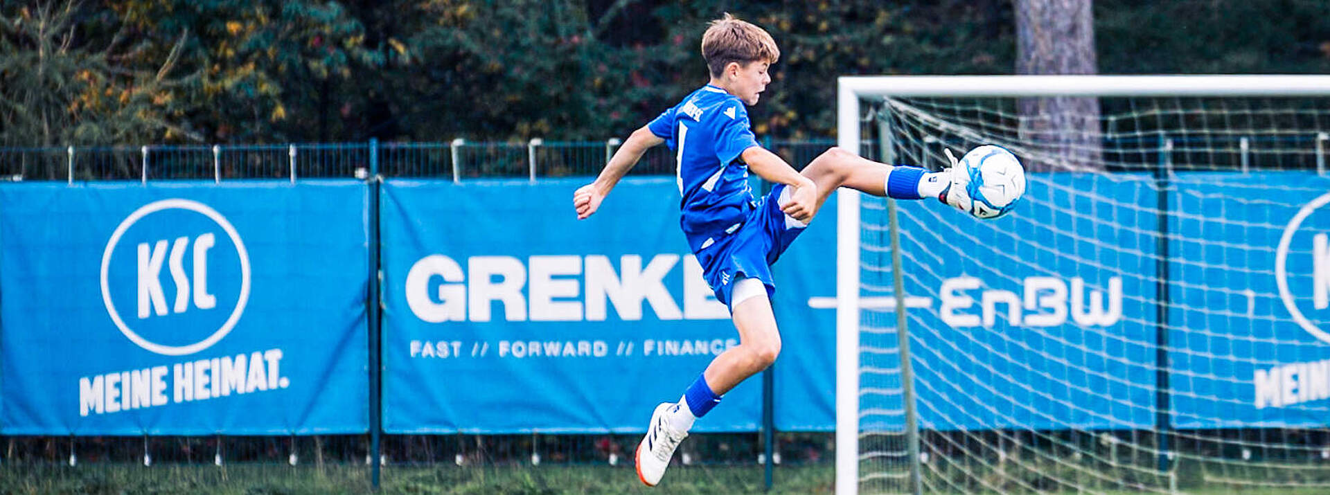 Ein Spieler der U13 bei der Sonderspielrunde im Wildpark. 