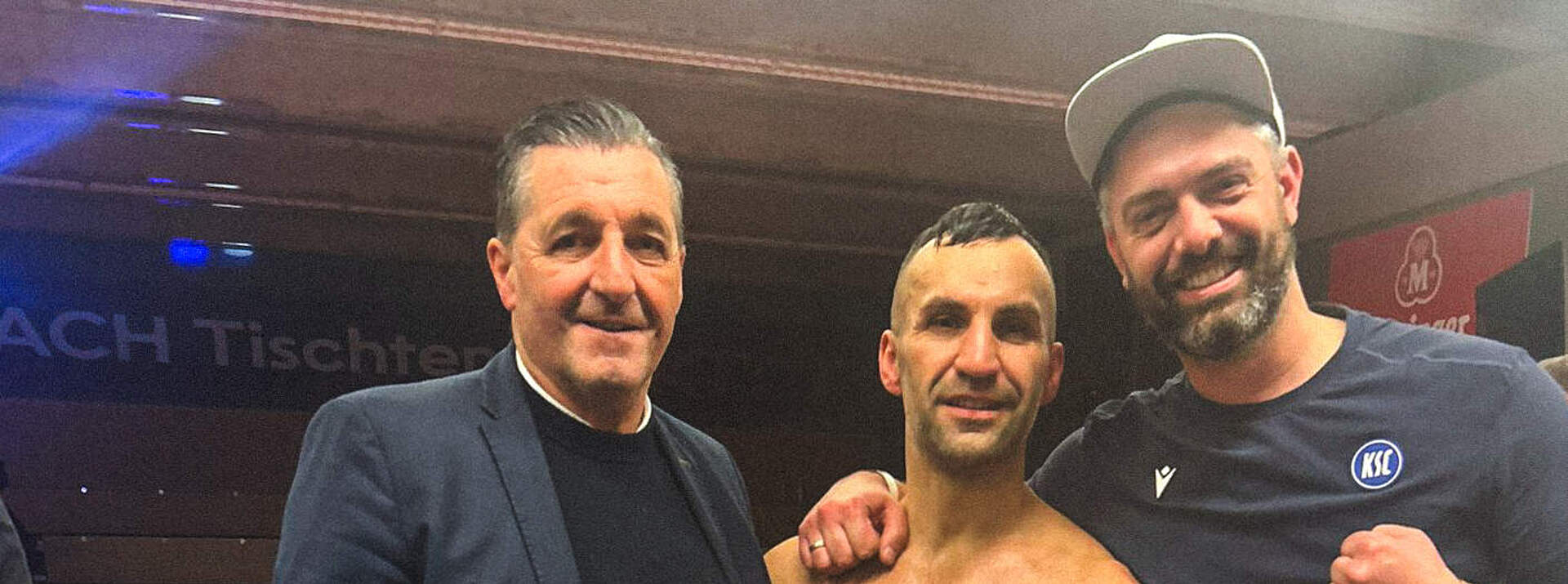 Maisch, Maloku und Staneker nach dem Kampf