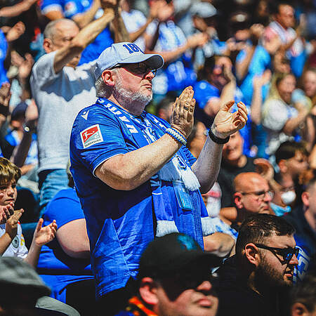 KSC-Fan im BBBank Wildpark