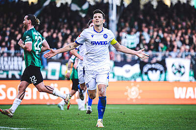 Wanitzek beim Torjubel