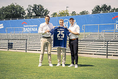 Foto zur Vorstellung des Badenia-Stadions
