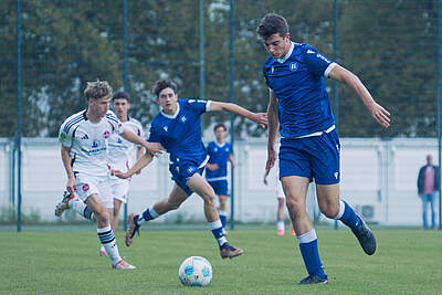 Ein Spieler der U17 beim Spiel gegen den 1. FC Nürnberg