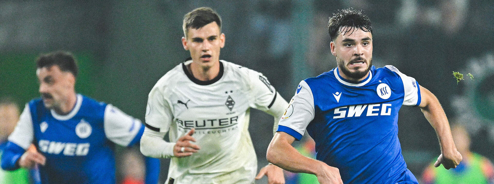 Egloff im Dribbling gegen Mönchengladbach