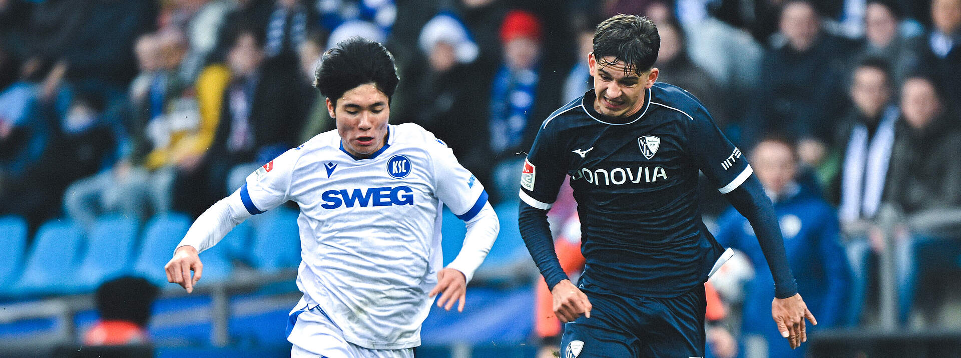 Shio Fukuda im Zweikampf mit Cajetan Lenz